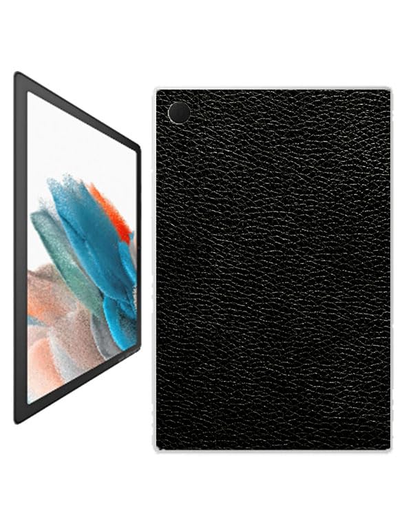 Compatible with Samsung Galaxy Tab A8 10.5 (2021) 10.5 inch Back Skin Sticker/Vinyl wrap/Protective Film Tablet Skin Black Leather Finish by Candeal Mizhan
