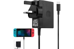 YCCTEAM Charger for Switch,15V/2.6A Fast Charging Switch Charger AC Adapter 5FT Type-C Cable for Switch/Switch Dock/Pro Controller - Supports TV Mode