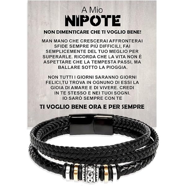 Bracciale Per Nipote Da Zia/Zio | Inciso 'to My Niece I Love You' | Metallo Inossidabile - 3