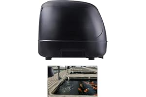 AFGSsm 10L Pond Fish Feeder, Mangiatoia automatica laghetto, Distributore cibo per pesci per vacanze e clima caldo o freddo
