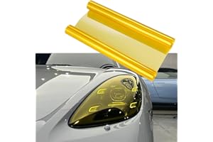 NewL 12 by 48 inches Self Adhesive Auto Car Tint Headlight Taillight Fog Light Vinyl Smoke Film Sheet Sticker Cover (Yellow)