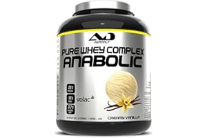 ADDICT SPORT NUTRITION AD Whey Protein Isolate | Protéines Whey Isolate En Poudre | Proteines Musculation Prise De Masse Pour Développement Musculaire | Protéines Haute Qualité | Tri Whey 80% | 2 Kg | Creamy Vanilla