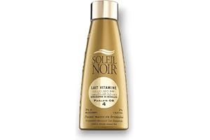 Soleil Noir Lait Vitaminé 4 Pailleté Or Sublimateur de Bronzage, 150 ml