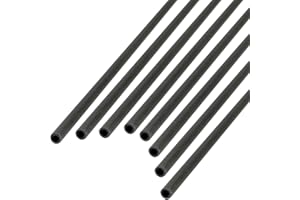Ohamtes 8Pcs OD 4mm ID 2mm Carbon Fiber Tube, Hollow Frosted Tube Length 200mm, Used for Kite, Remote Control Aircraft, DIY Article Frame or Support Rod