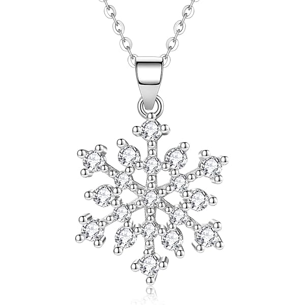 Orecchini Pendenti A Fiocco Di Neve In Argento 925 | Ipoallergenici, Regalo Di Natale Per Donna - 2
