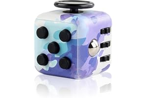 Steemjoey Viola Anti-Stress Fidget Toy Cube Giocattolo per Le Dita Ansia Relief Giocattoli con 6 Diverse funzioni Passare Il Tempo Ufficio in Aula Regalo per Adulti e Bambini