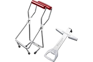 Westmark set i 2 delar: 1 skruvlocksöppnare + 1 glaslyftare, Högkvalitativt plast/stål, Vacumex, Silver/röd, 105322E6