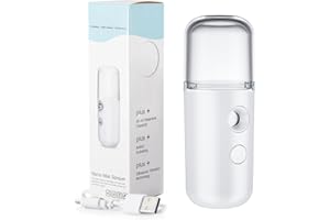 CHENRI Easy Care Sunshine 15s Heat up Mini Travel Steamer, Handheld Clothes Steamer, Portable Travel Steamer, Travel Steamer for Clothes, Portable Garment Steamer for Fabric Wrinkles Remover (White)