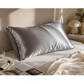 ICON SILK%100 Saf İpek Yastık Kılıfı (50 cm * 70 cm) 1 Adet (G&uuml;m&uuml;ş Gri)