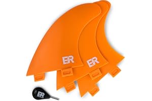 Eisbach Riders Surfboard Fin Set FCS Thruster Black with Fin Key Size G5 Medium