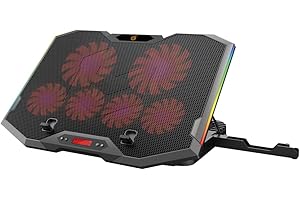 BASE DE REFRIGERACION PARA PORTATILES GAMING CONCEPTRONIC HASTA 17- 6 VENTILADORES LUZ RBG