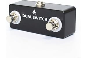 LIOAEUST Mosky Pedal de efecto de guitarra, pedal de efecto de guitarra de doble interruptor, pedal de efecto True Bypass, repuesto de pedal de efecto de doble interruptor de metal