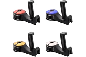 ‎USMEI USMEI Heckhaken für Autositze mit Handyhalterung, 2 in 1 Kopfstützen Haken Taschenhalter, Auto Kleiderbügel Kopfstütze, Tragbare Veranstalter Inhaber Haken für Auto Rücksitz (4pcs,4 Farben)