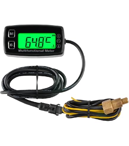 Compteur Horaire Runleader LED - Affichage RPM & Température, Alarme Maintenance, IP67 - Pour Moteurs & Générateurs