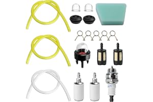 DYMHQ Universale Filtro Benzina Kit, Ricambi Decespugliatore con Lampadina Primer, Kit Tubo Benzina per Decespugliatore Soffiatore, 3 Tubo (Diametro Interno: 3mm, 3mm, 2mm)