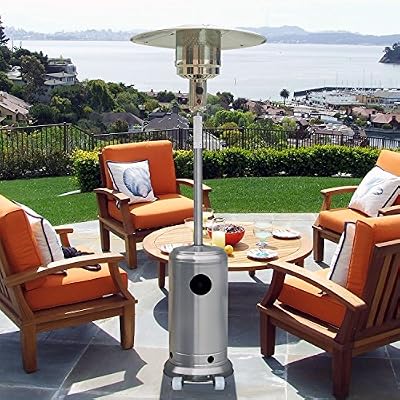 Concept-Usine Parasol chauffant dextérieur à gaz Inox