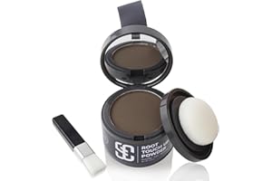 SOVONCARE Ansatzpuder, Haar-Concealer Haarverdichtung für Frauen und Männer, Haaransatz Ausbessern & Kaschiert Sofort Haarausfall,Touch Up Haarpulver für dünnes Haar für Frauen (Mittelbraun, 4g)