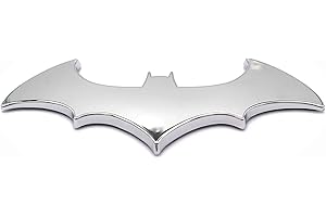 BOOST-KEY.COM 3D Emblem Fledermaus Kunststoff mit Schaumstoff-Kleberückseite Badge Batman von VmG-Store (Fledermaus Chrom)