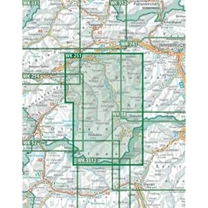 Carte de randonnée : Ötztal, Pitztal, Kaunertal, Wildspitze