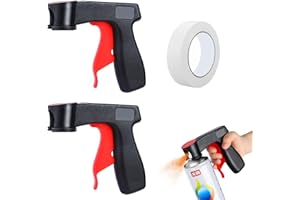 AONAYO 2Stück Farbspritzpistole Griff,Spraydosen,Spraydosen Handgrif,Sprühdosenhalter,Pistolengriff Für Sprühdosen,Wird Mit Einem Abdeckband Geliefert,Spraydosen Handgriff Für Rad-Heimwerker,Ortsmarkierungen