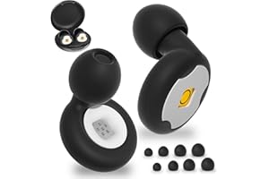 DASPEED Tappi Orecchie Dormire, Tappi per Orecchie Antirumore di 28 dB, Riutilizzabili, Comfort Leggero, Ear Plugs for Sleeping, Moto, Concerti, Viaggi e Sensibilità al Rumore (Nero, Taglia unica)