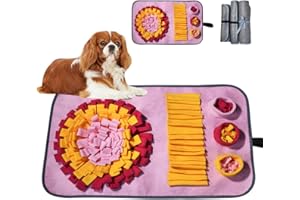KISUFU Tapis de Chien Snuffle Mat, Tapis d'alimentation pour Chiens Lavable,Tapis De Fouille pour Chien,Les Jouets interactifs pour Animaux de Compagnie (70x50cm)