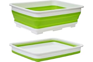 BRAMBLE Vikbar pool camping och resor, badkar, bärbart handfat (10 L/37 x 27 x 10 cm) - solid, praktisk och platsbesparande f