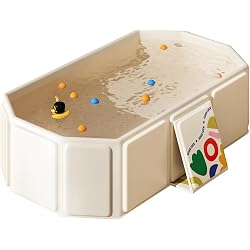 Baignoire Pliable Bébé Grand Format 0-5 Ans - Bain Siège Inclinable, Rangement Facile, Vert
