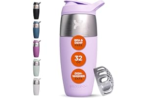 Promixx Pursuit Shaker-Flasche - einwandige Edelstahl Protein Shaker Bottle, super glatte Shakes, 950ml, Flieder