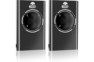 AOUZOVLI 2pcs Telecommande Portail Universelle Bip Portail Telecommande Porte de Garage 868Mhz, Telecommande Portail Bip Portail Universelle émetteur Manuel 868Mhz Télécommande 4 Canaux Télécommande（Noir）