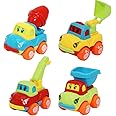 JVM Unbreakable, Friction, Automobile Cars Toy Set! This Set Comes with a Dump Truck, Cement Mixer, JCB Machine, and Crane, Birthday Gift Kids Toys for Boys & Girls(Set of 4) - Made in India