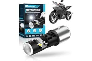 KaiDengZhe H6 LED Headlight Bulb, 1PCS H6 BA20D LED Bulbs with Mini Projector Len Solve Astigmatism Problem 30W 6000K 5000LM Plug Play BA20D Headlight Conversion Kit for Scooter Motorbike