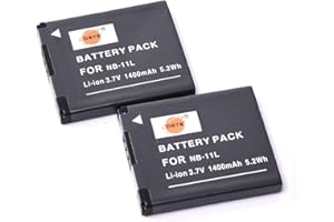 DSTE 2PCS NB-11L NB-11LH Batteria ricaricabile agli ioni di litio, compatibile con Canon PowerShot A3500, A4000, A2300, A2400, A2500, A2600, A3400,