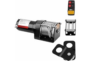 MSW MOTOR TECHNICS MSW Treuil 4x4 Moteur Électrique Pour Quad PROPULLATOR 3500-B (Puissance de traction: 1590 kg / 3500 lbs, Moteur à aimant permanent, 12 m Câble, Taille du tambour: Ø 32 mm, Incl. poulie de renvoi)