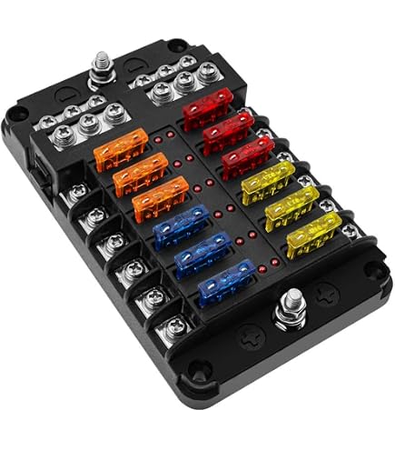 Thlevel Presa USB per Auto Tipo C PD e QC3.0 12V Caricabatteria Adattatore Impermeabile con Interruttore Voltmetro LED Indicazione Moto Camper Camion Barche
