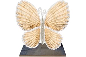 Demiawaking Diamond Painting Schmetterling Deko, DIY Diamant Malerei Tischedeko Ornament, Diamant Painting Kinder Set Geschenke (Muscheln Schmetterling)