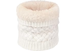 heekpek Sciarpa in Maglia Unisex Circolare Scaldacollo a Maglia Spessa Inverno Scamosciato Spessore Scaldino per Sciarpa per Donne e Uomini Sciarpa