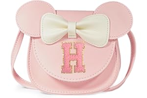 Bliceon Girls Handbag, Personalized Kids Purse, Little Mouse Ears Pink Wallet – Toddler Gift, Birthday Gift for Girls Ages 3-8 Years Old