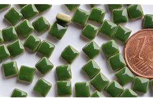 RAINBEAM 20g Mini Mosaiksteine grasgrün, 5x5mm, ca.120-150 St.