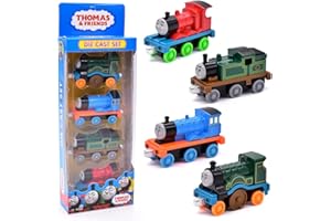 FISAPBXC Thomas Toy Trains Set Thomas The Train and Friends for Kids Toy Cars Mini Play Vehicle Collectable Model Kids and Movie Fans Birthday for Kids Ages 3 and Older 4Pcs