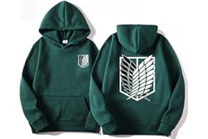 zhedu Anime AOT Merch Scout Regiment Felpe con Cappuccio Stampate Felpe con Cappuccio Pullover Comodi