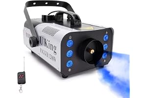 MORFIT rökmaskin, 1 200 W, LED-rökmaskin med 2643 l/s dimma, 6-stegs LED-lampor, med trådlös fjärrkontroll, för helgdagar, fester, bröllop, jul, halloween