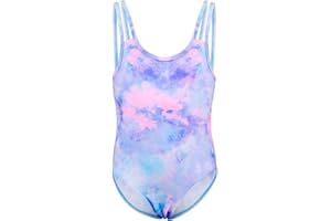 TIZAX Maillot de Bain pour Fille Maillot de Natation Plage/Piscine Enfant Maillot de Bain Une Pièce Anti UV pour Enfant 4~12 Ans