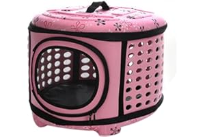 Trageboxen, Likeluk Faltbare Hundebox Haustier Transportbox Klappbar Autobox gepolstert Katzen Henkel Tragetasche,46×35×30cm