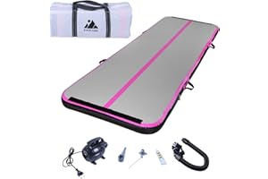 EVOLAND Tappetino da ginnastica gonfiabile, tappetino gonfiabile con pompa elettrica, tappetino da ginnastica ad aria per ginnastica, yoga, taekwondo, ginnastica a terra, nuoto, 300 x 100 x 100 x 10