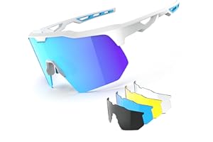 HAAYOT Polarized Cycling Glasses for Men Women Sports Sunglasses with 5 Lenses TR90 Frame Mountain Bike Glasses MTB Goggles Running Fishing Hiking