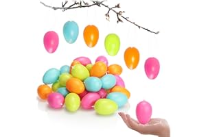 ‎COM-FOUR com-four® 36x Ostereier zum Aufhängen - Osterdeko in schönen Pastellfarben - Deko Ostereier aus Kunststoff - Größe: 6 cm