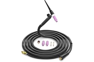 H HZXVOGEN WP17V TIG Welding Torch 4M – Air-Cooled SR-17V TIG Torch, 140A–150A, with Quick Connector for Lift TIG/Lift ARC Welders