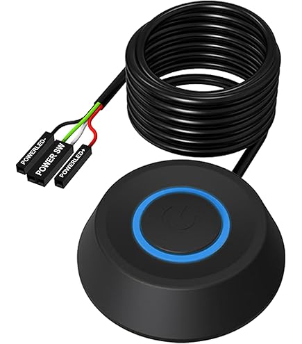 Interruttore Accensione PC Host | Pulsante Metallico Con LED | Cavo 60 Cm | Per Case Computer ATX - Foto 6