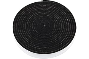 wordmouk Sello de Junta Ahumada 4.6m/15ft Cinta Ignífuga de Junta de BBQ de Alta Temperatura Los Fumadores Usan Juntas de Rejilla Selladas a Alta Temperatura Negro 1/2" x 1/8"